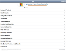 Tablet Screenshot of absorbentmontessorimaterial.com